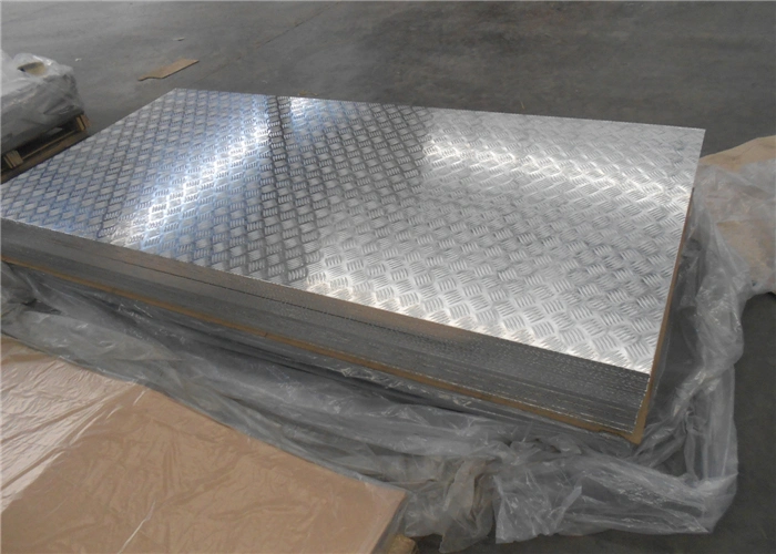 Anti-Skid Aluminium Sheet with Five Bar Aluminum Alloy Plate Embossed Five Bar Aluminum Alloy Plate 1100 1050 1060 3003 5052 5754 Aluminum Checkered Plate