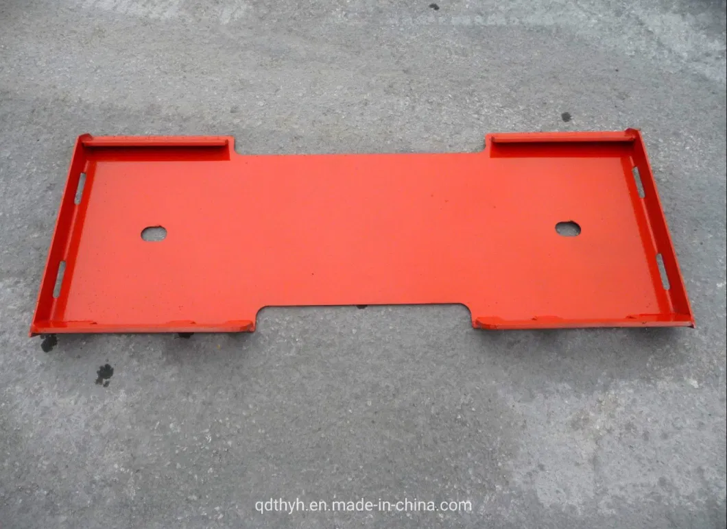 3/16 Inch Weld on Blank Plate Fits Skid Steer Quick Attach Orange