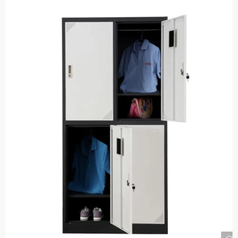 Low MOQ Metal 4 Door School Furniture Lockers Gym Steel Storage Cabinet Locker Office for Hostels Factory Price