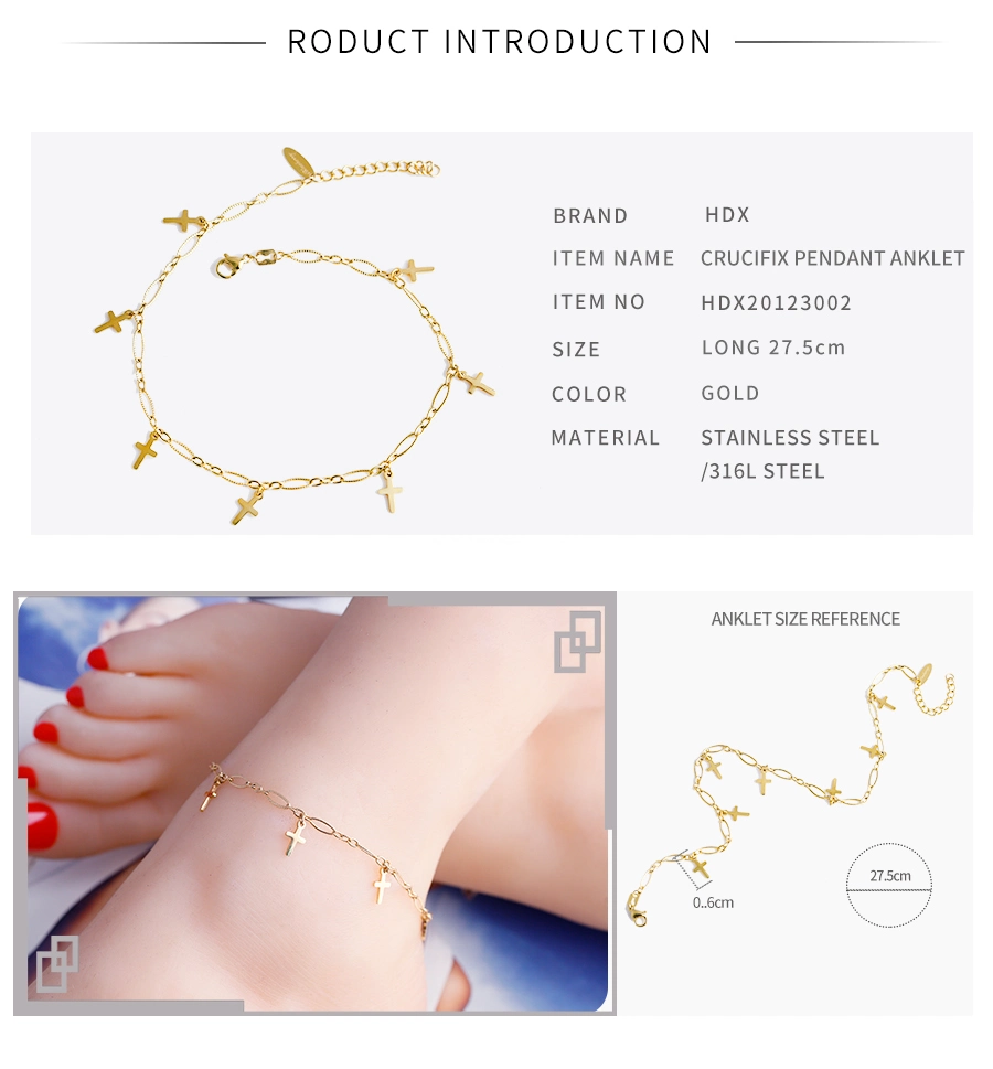Fashionable Accessories Anklet Cross Pendant Anklet