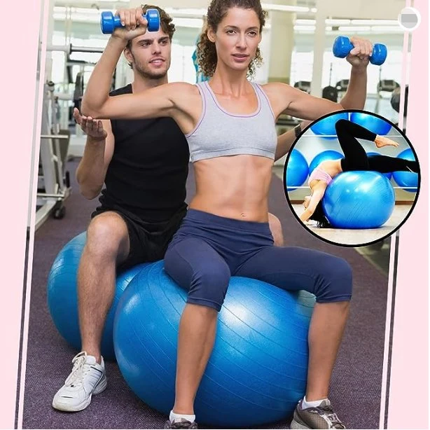 Exercise Ball for Fitness, Yoga, Balance, Stability, or Birthing, Great as Yoga Ball Chair for Office or Exercise Gym Equipment for Home, Yogaball