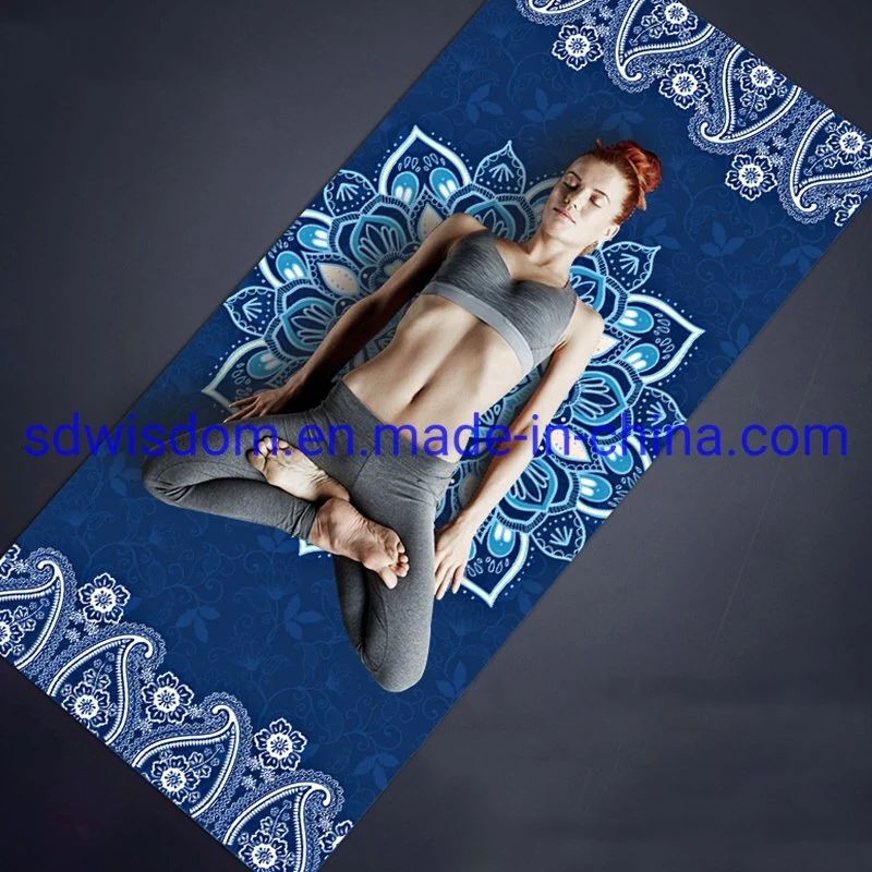 Eco Friendly Manufacturer Printed Natural Rubber Suede Yoga Mats