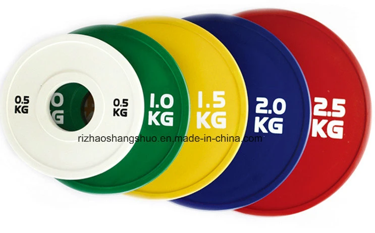 Color-Coded Rubber Stripe Training Bumper Plates Hot Sale Wholesale Striped Bumper Weight Plates Barbell Plates for Weight Lifting