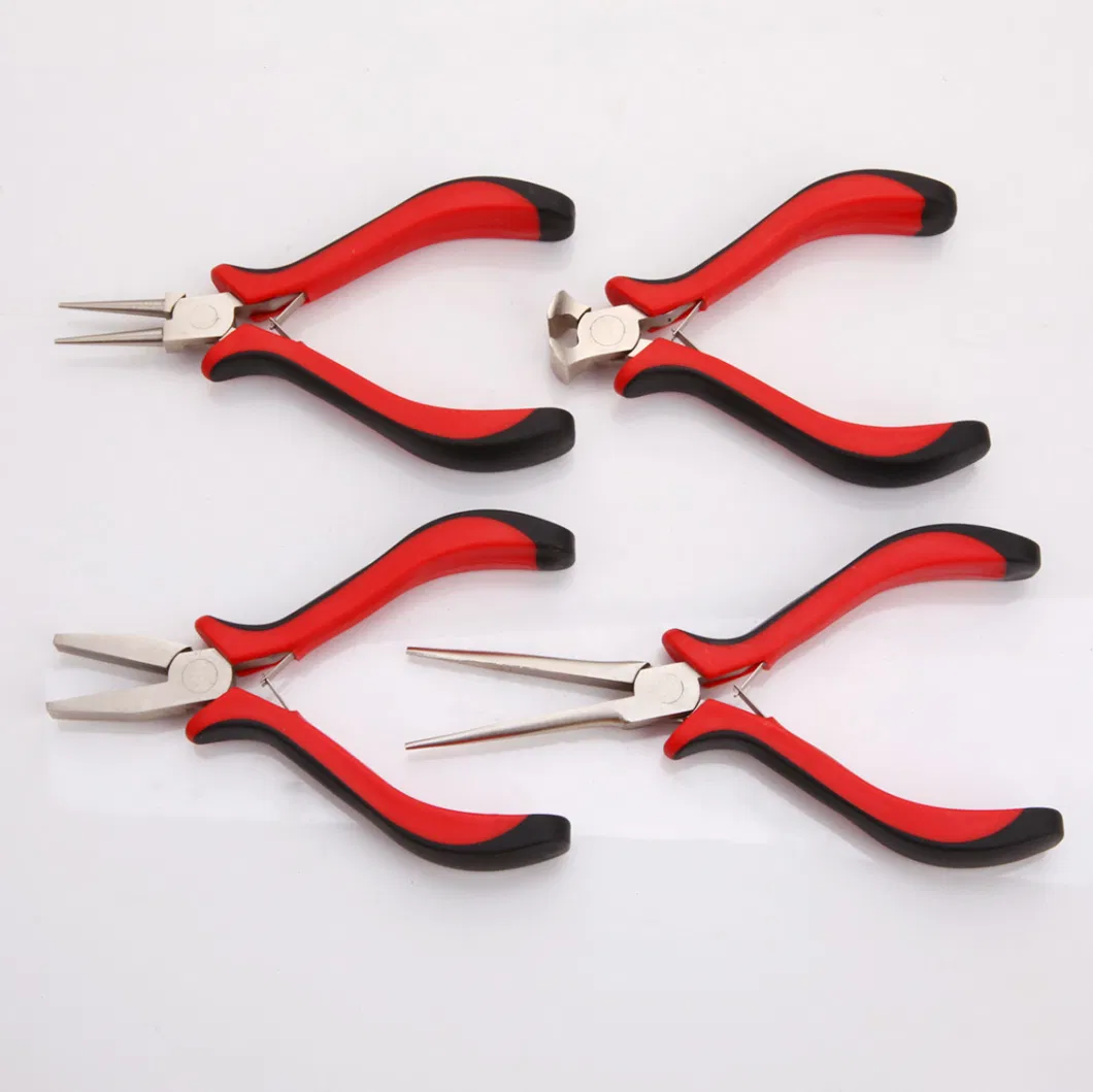 Mini Pliers, Professional Hand Tool, Hardware Tool, CRV or Carbon Steel, Dipped /PVC Handle, Polish, Nickel Plated, 4.5&quot;, 5&quot;, 5.5&quot;