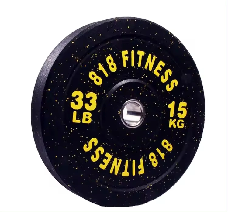 Wholesale Commercial Gym Household Particle Color Exercise Rubber Coated Weight Plates