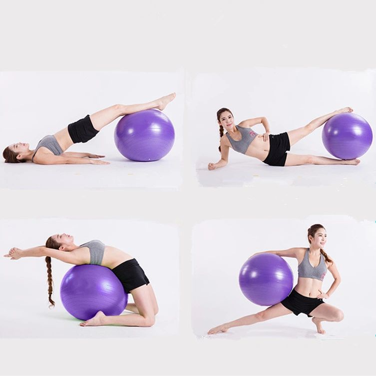 Hot Selling Colorful Yoga Ball Fitness Wholesale Exercise PVC 65cm 75cm Pilates Yoga Ball