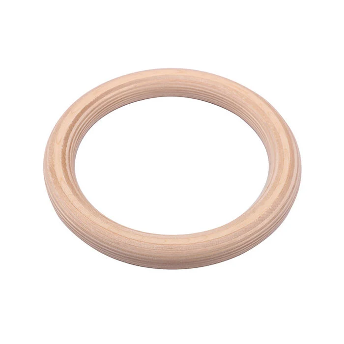 Gym Rings Nylon Strap Cross Fitness Wooden Gymnastic Rings