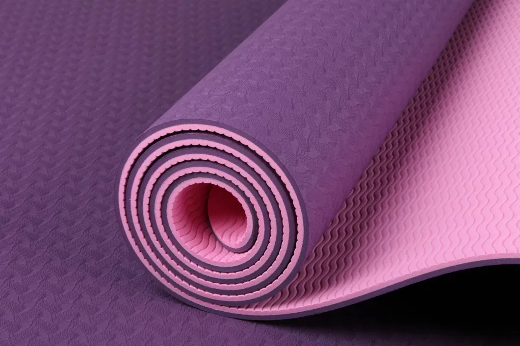 High Density Custom Print Pilates Mat High Quality Factory Supply Anti-Tear Waterproof Yoga Matt Yoga Mats TPE 6mm One Color