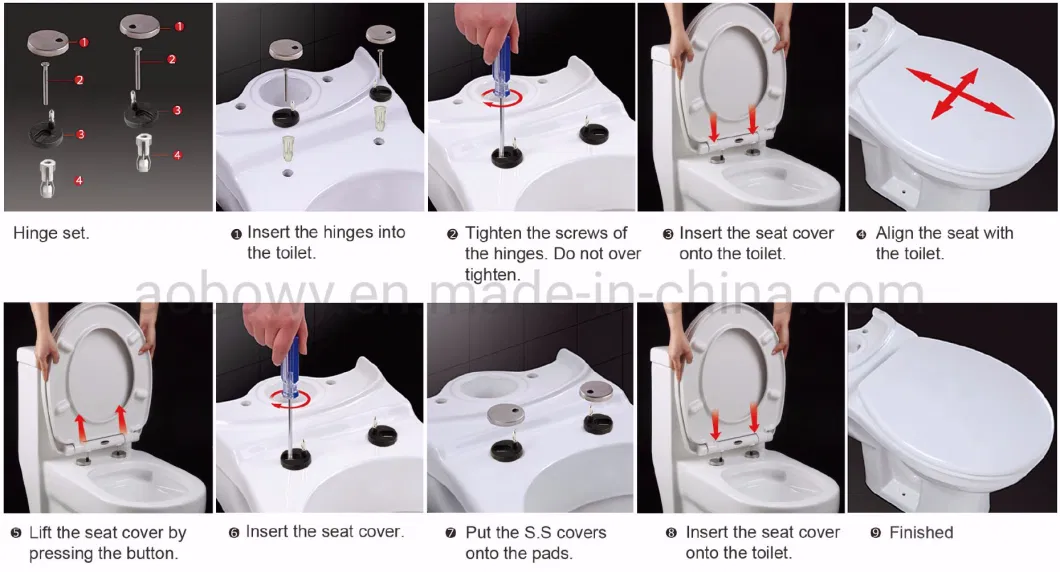 Slow Drop D-Shape Toilet Seat Made in China