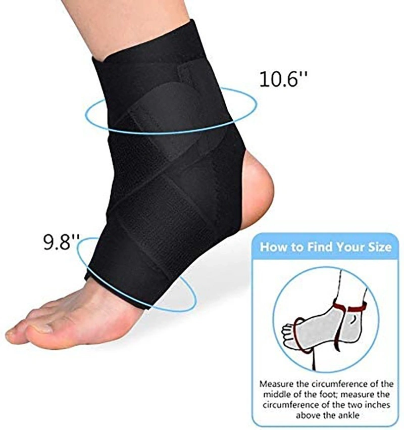 Ankle Wrap Brace Support Strap Protection, Sports Joint Support Belt, Foot Guard Sprains Injury Wrap Heel Protector Bandage Wrap Strap Wyz17002