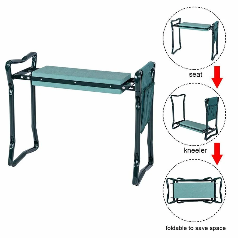 Garden Bench for Kneeling and Sitting Foldable Garden Kneeler and Seat Heavy Duty