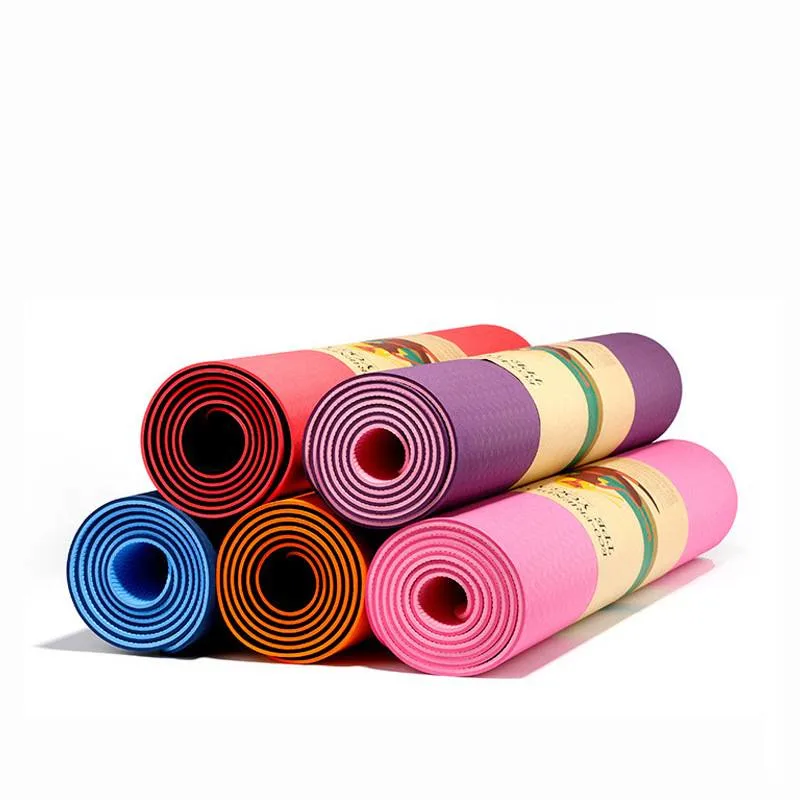 Yoga Mat 1830 X 610 X 6mm Thick Sweat-Resistant Non Slip Exercise Fitness Mat for All Types of Yoga Pilates