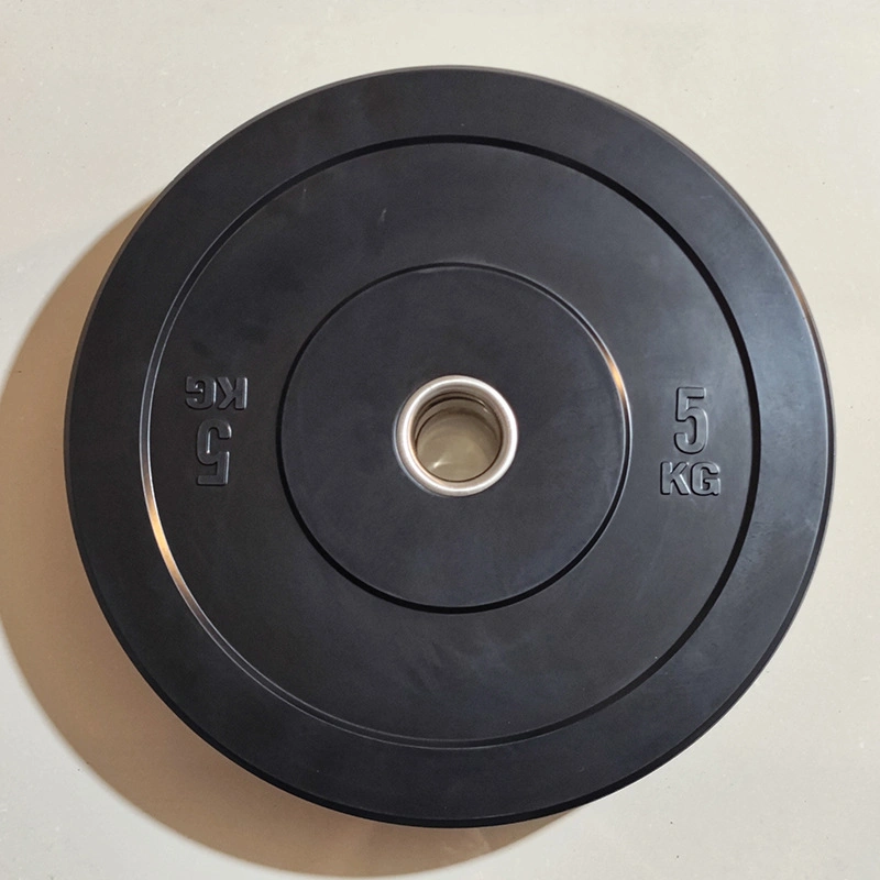 Odorless Black Gym Commercial Olympic Fitness Rubber Bar Barbell Bumper Weight Plate 5-25kg 10lb-55lb
