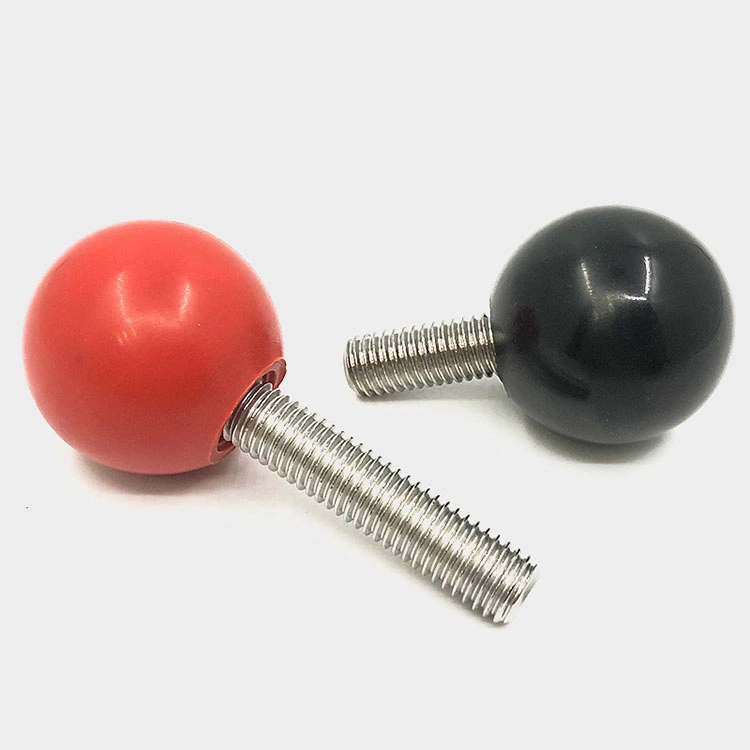 M4 M5 M6 M8 M10 M12 M16 Red Black 304 Stainless Steel Bakelite Round Head Ball Handle Hand Screw Small Knob Bakelites Handle