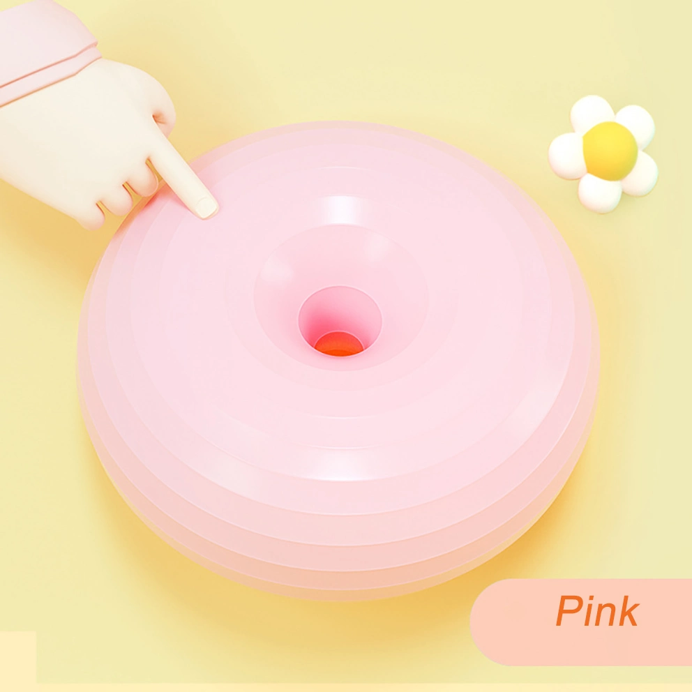 Yoga Ball 50cm PVC Pink Doughnut Shape Thicken Anti-Explosion Inflatable Seating