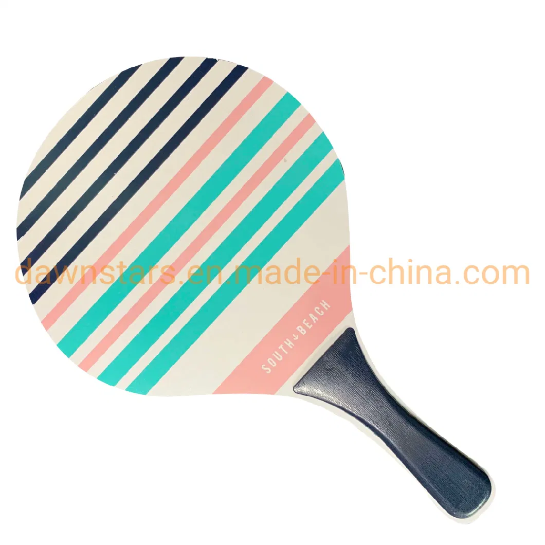 Custom MDF Poplar Beach Padel Racket Outdoor Sports Parent-Child Game Environmental Protection Material 38*24cm Beach Ball