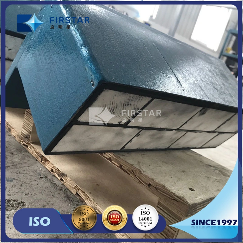 Ceramic-Rubber Composited Plates with Steel Bar with Bolts for Chute Liners