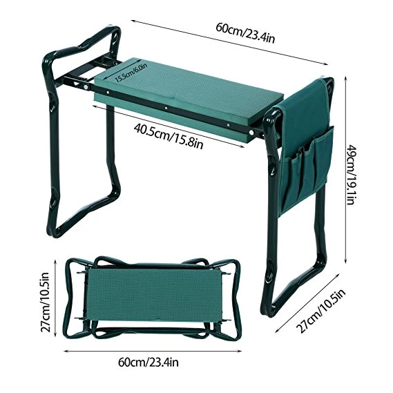 Garden Bench for Kneeling and Sitting Foldable Garden Kneeler and Seat Heavy Duty
