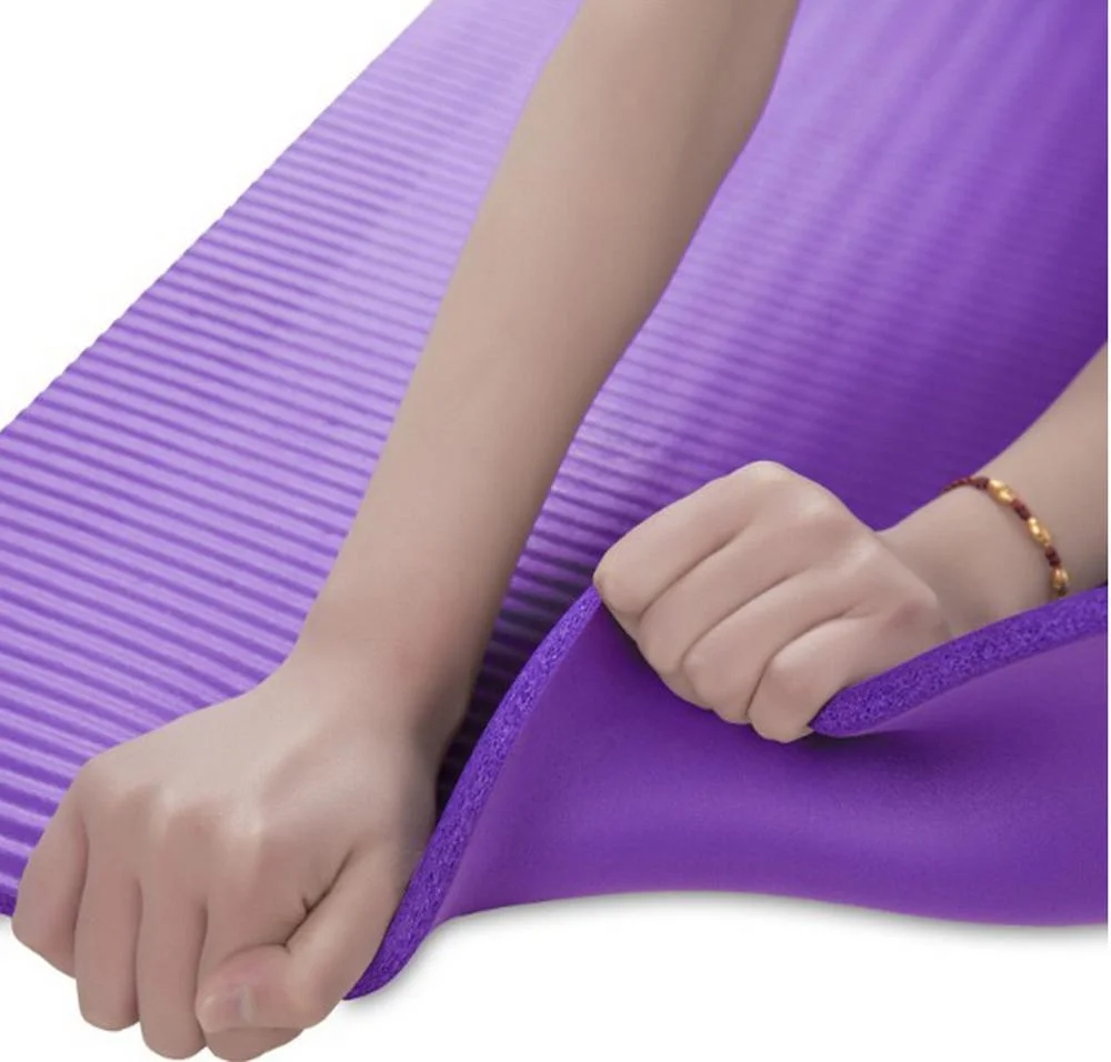 Eco Friendly 10mm 13mm 15mm Rubber Large Yoga Mat Gray Pilates Travel Fitness Non Slip Yoga Mat