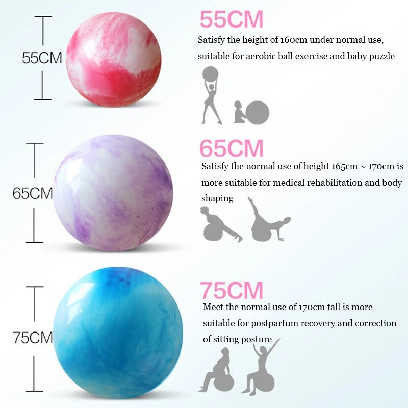 High Quality 65 75cm PVC Giant Inflatable Cloudy Fitness Ball
