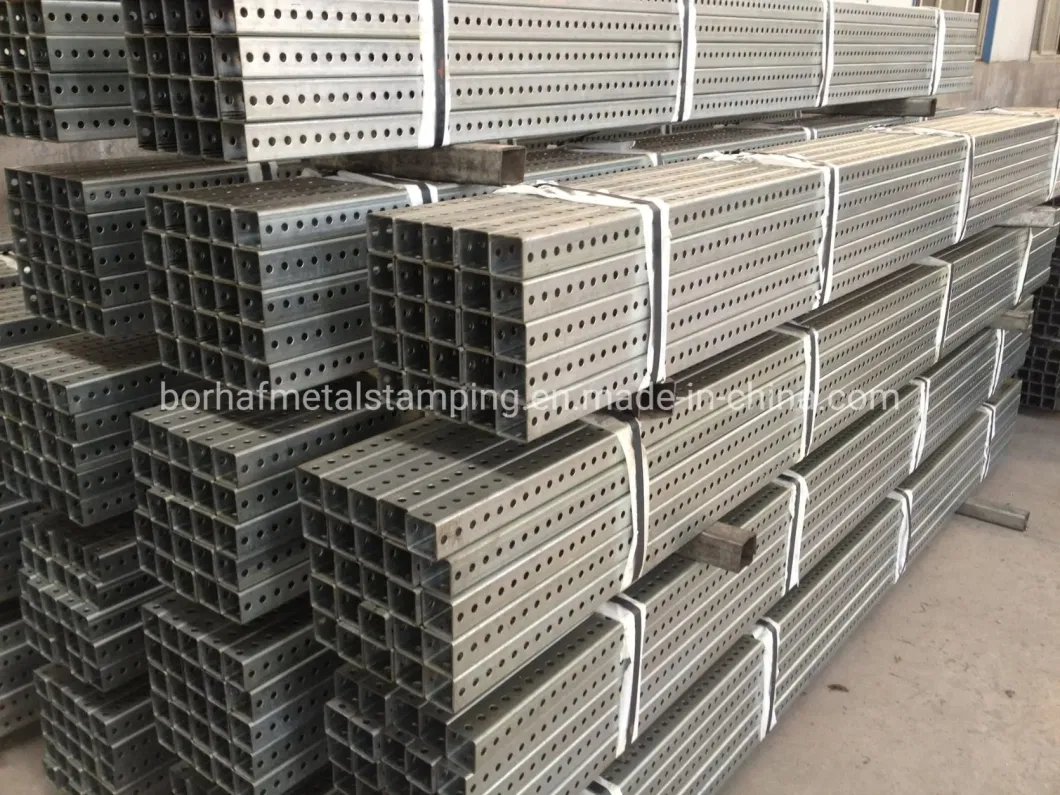 U Channel Steel Sheet Slotted Angle Perforated Square Tube Steel Sign Post