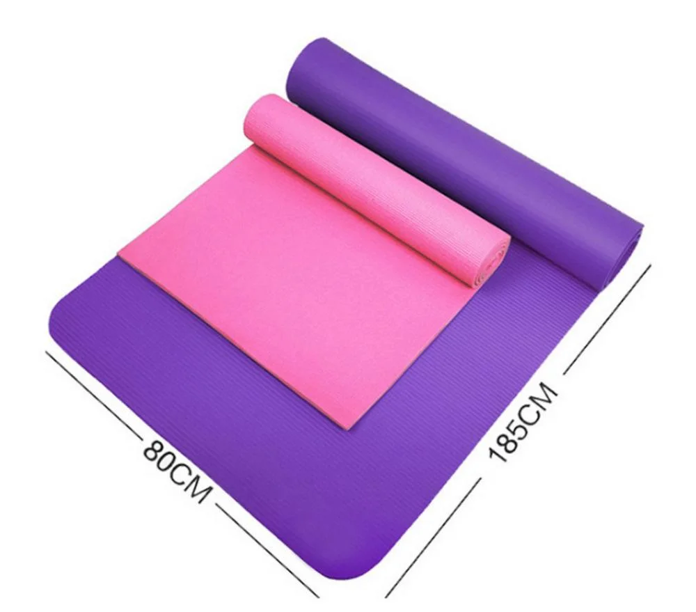 Eco Friendly 10mm 13mm 15mm Rubber Large Yoga Mat Gray Pilates Travel Fitness Non Slip Yoga Mat