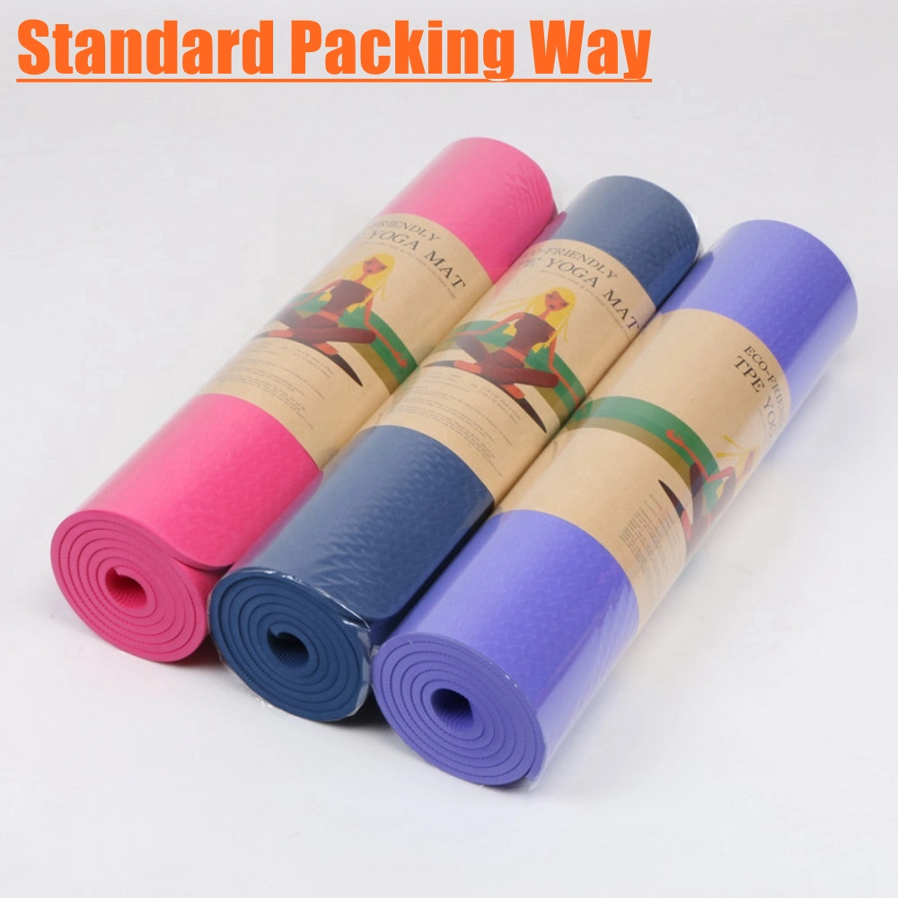 High Quality TPE Material Foldable Non-Slip Exercise Yoga Mat for Women