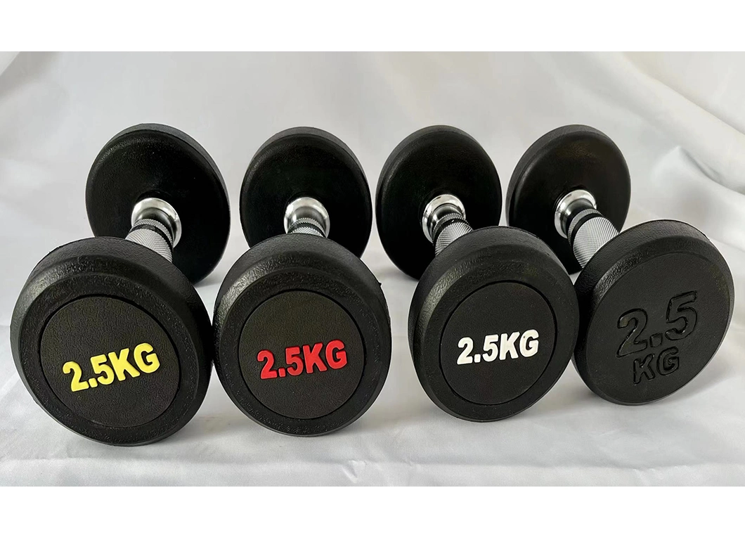 Rubber Coated Solid Steel Cast Hex Weights Dumbbells for Home Gym
