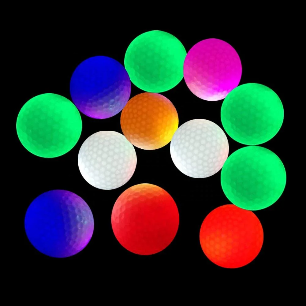 Wholesale 6 Pack Golf Gift Box Custom Logo LED Golf Balls Glow in The Dark Golf Balls for Night Sports