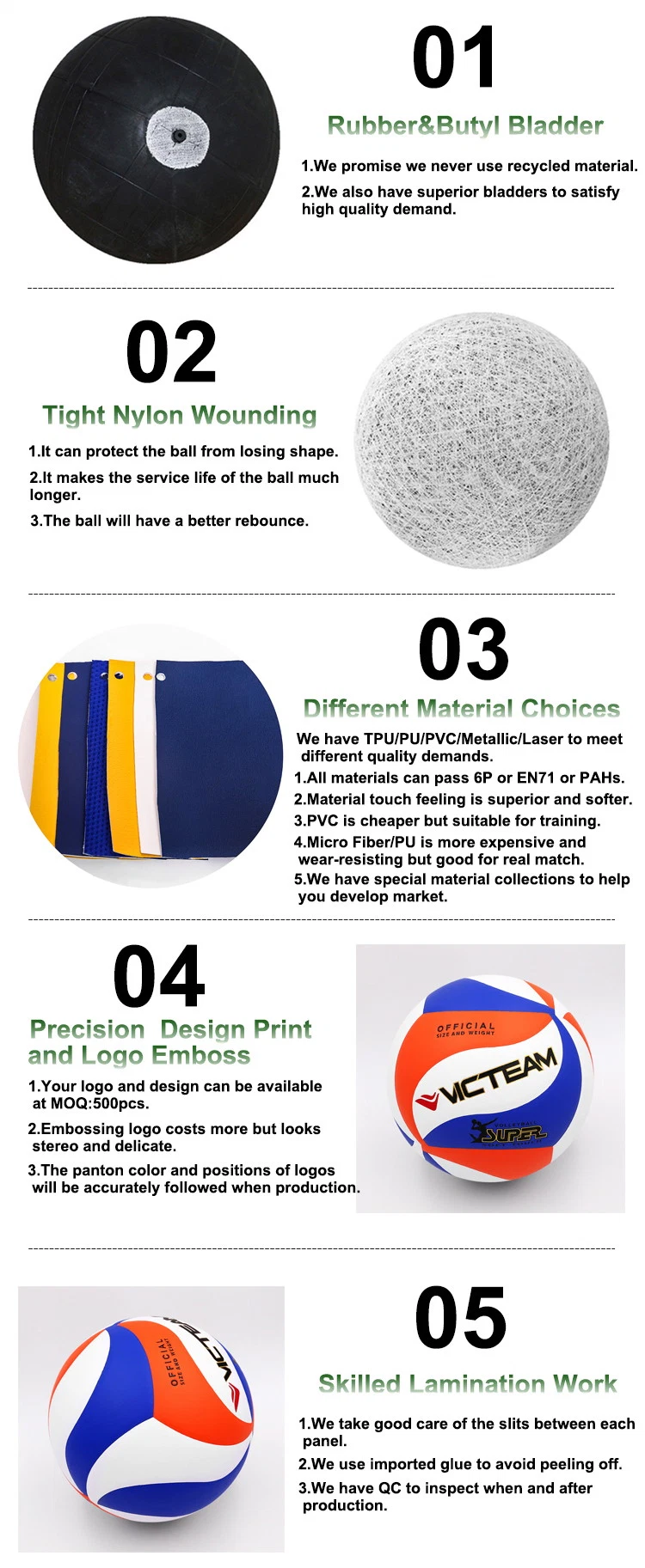 Colourful Size 5 4 Volleyball Ball for Training