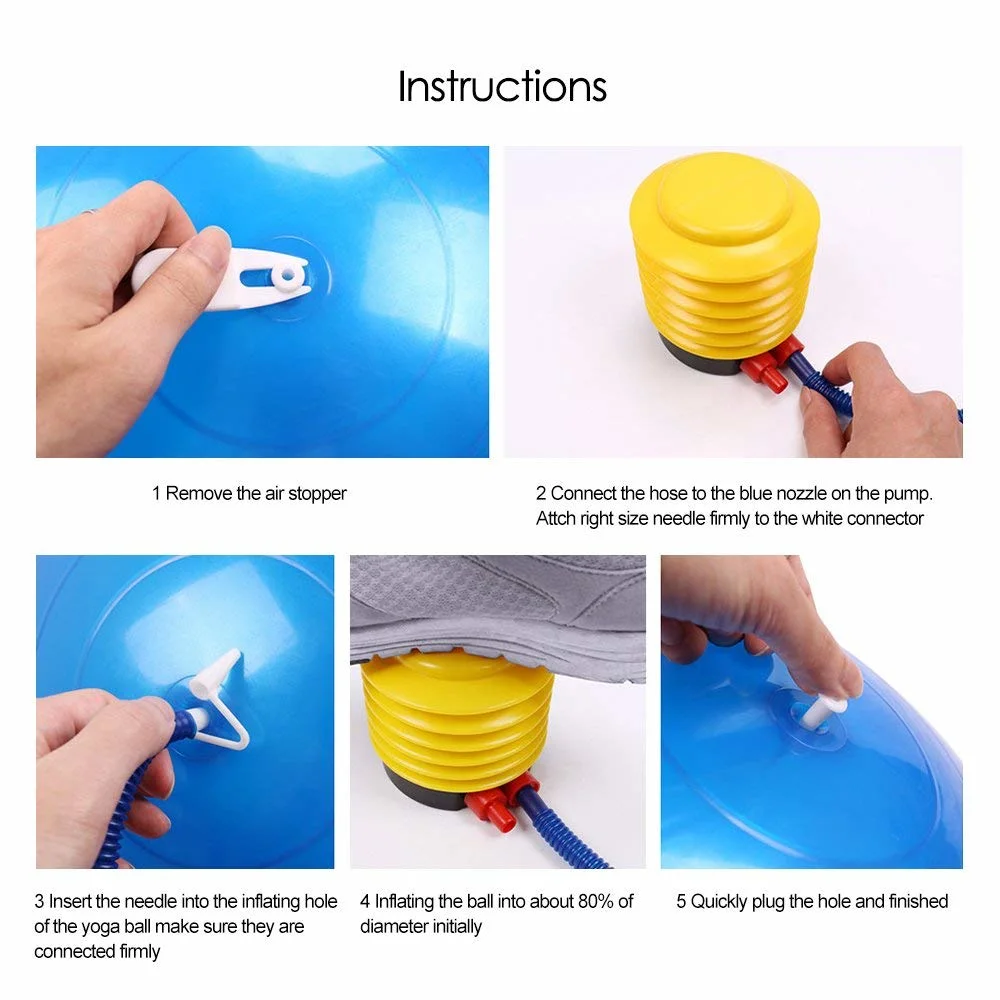 Anti Burst Yoga Ball Peanut Exercise Ball with Hand Pump