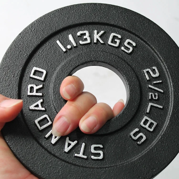 Fitness Competition Bumper Plates Lb Weight Lifting 2 Inch Hole Solid Cast Iron Weight Plates