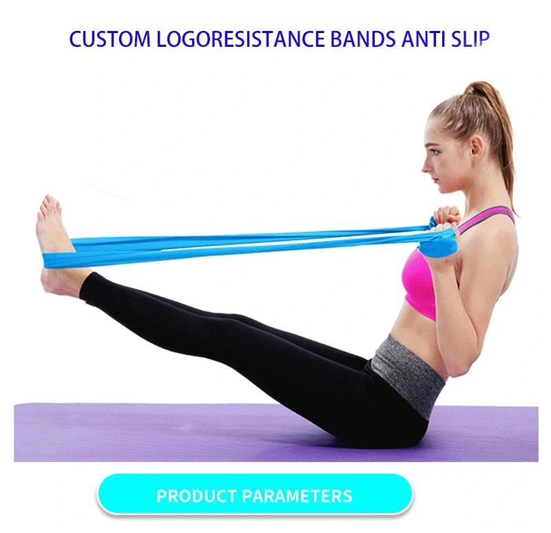 Logo Gym Exercise Loop Cotton Fabric Pull up Assist Long Resistance Bands