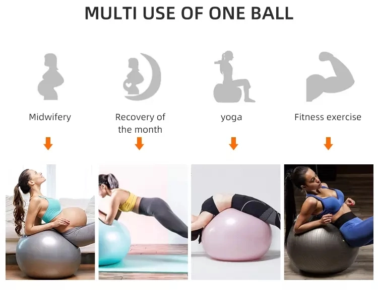 Custom Logo OEM Exercise Balance Trainer PVC Yoga Ball Gym Exercise Eco Friendly Yoga Ball Balance PVC Yoga Ball