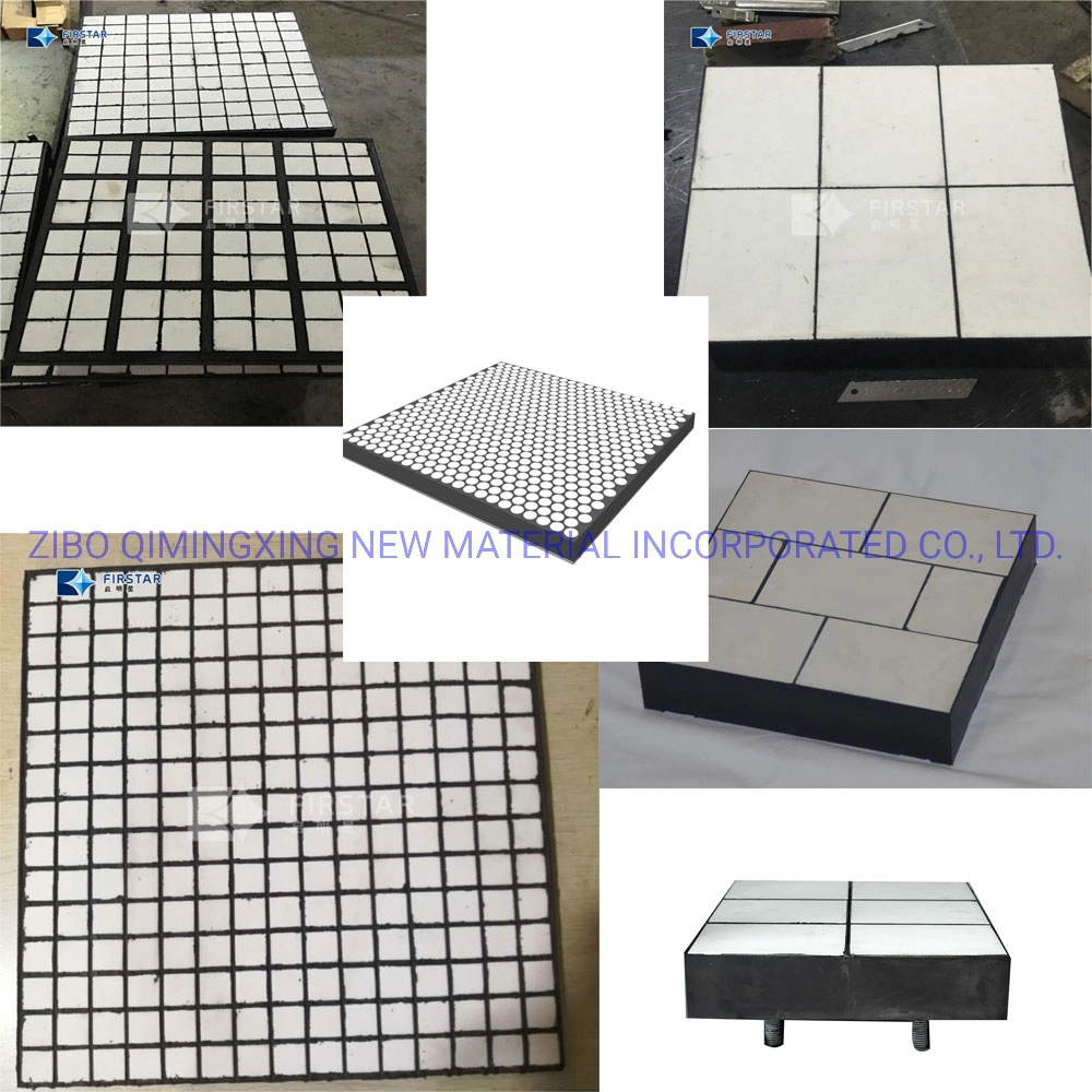 Ceramic-Rubber Composited Plates with Steel Bar with Bolts for Chute Liners