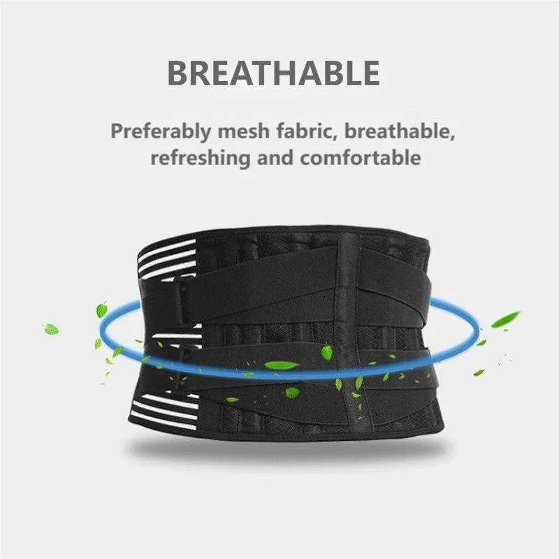 Hot Sell Custom Breathable Pain Relief Back Brace Support Adjustable Working Waist Back Lumbar Support
