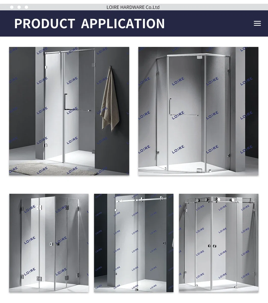 Single Side Matt Black Towel Bars Pull Handles for Frameless Glass Door (L-2854)