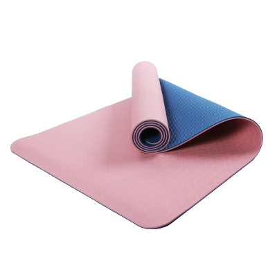 Palestra Eco-friendly Double Color Layer esercizio non-Slip TPE schiuma Yoga Tappetino