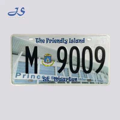  Targhe governative, targhe di sicurezza a St. Maarten, targhe in alluminio