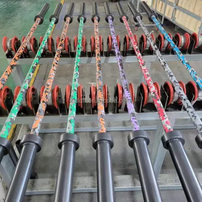  15 kg peso sollevamento Donna Barbell Camouflage barra Powerlifting barra di sollevamento pesi
