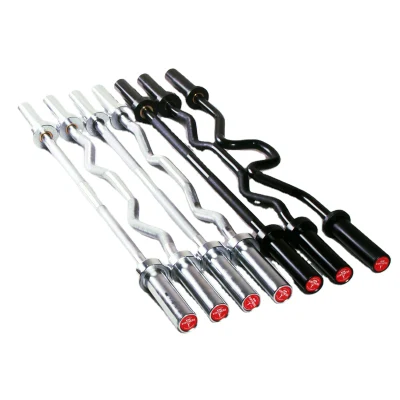  Hot sale Gym sollevamento pesi barra di alimentazione Barbell di addestramento dritto Barre di arricciamento EZ fisse stanard