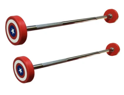  AB-02 Vendita a caldo attrezzatura di resistenza di palestra gomma fissa Barbell diritto Pesi gratuiti per attrezzature barbell Fitness