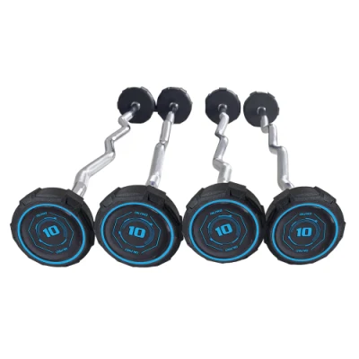  OKRPO Fitness Gym Equipment sollevamento pesi PU PEV rivestimento in gomma Set di barbell fisso dritto o con barra arricciata