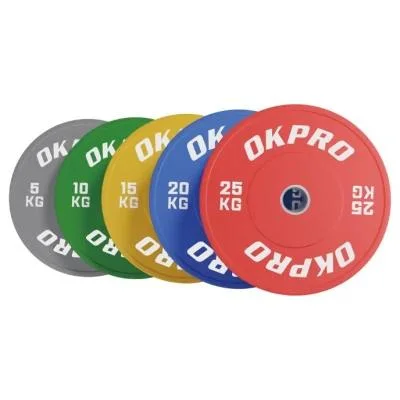  Logo personalizzato attrezzatura per palestra prodotti sportivi Fitness peso a campana Powerlifting Piastre di peso in gomma