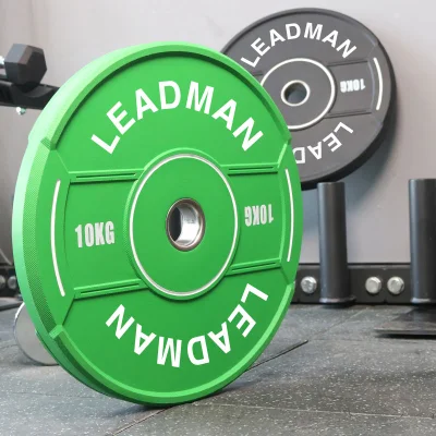  2 pollici 15 kg Barbell Custom Bumperplat 25 lb 45 lb Paraurti 45 lb pesi sollevamento libbre piastre di peso in gomma per palestra Commerciale