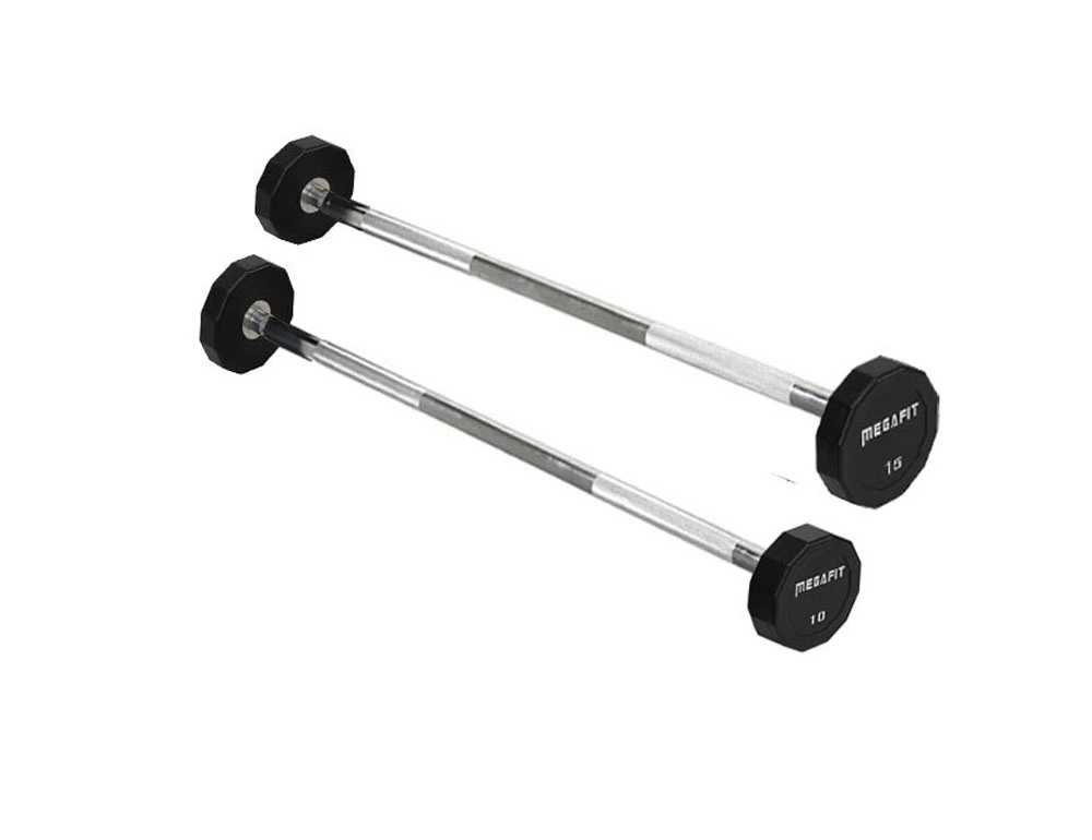 Gym 12 Deformed TPU Material Fixed Straight Bar Barbell Curved Bar Barbell