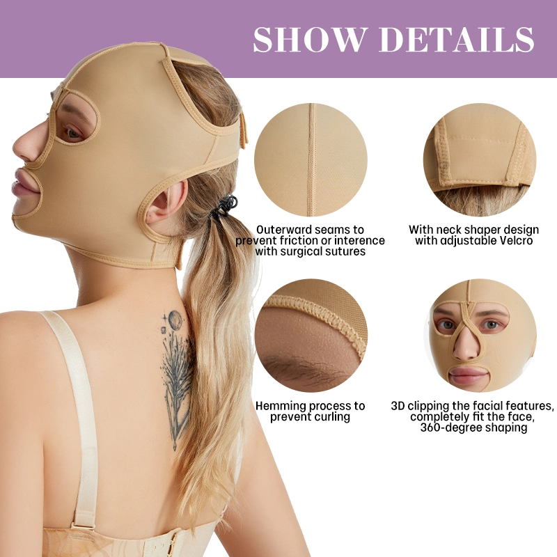 Post Surgical Lifting Firming Reduce Double Chin Faja Mentonera Facial V Line Facial Bandage for Face up Belt