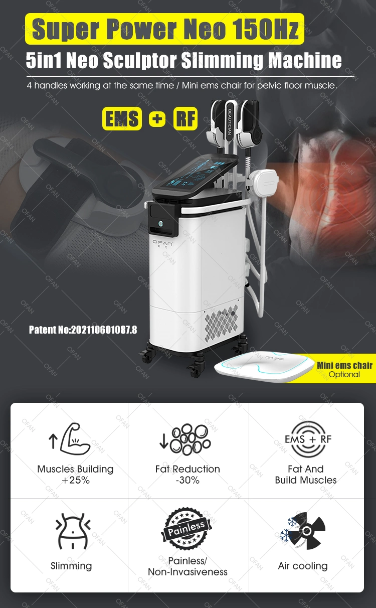 Ofan Hot Sale Muscle Building Machines Estimulador Muscular EMS Neo Machine a Sculpter EMS Neo 5 Handles