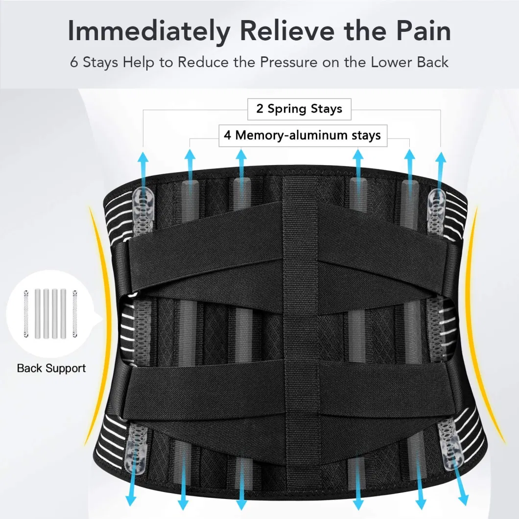 Medical Working Safety Medicated Double Pull Breathable Waist Support Brace Back Brace Lumbar Support Belt