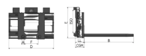 OEM Forklift Attachment Bar Arm Clamps for Customizable Forkfocus Fork Lift Attachments